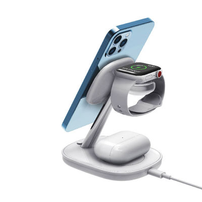 Qualität  Mobile Phone 15w 4 in 1 Magnetic Wireless Charger Holder for Iphone Apple Watch Airpods 4 in 1 Wireless Charging usine
