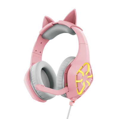 Qualität  Foldable Earphone Over-Ear Radio Stereo Headset With MIC LED Light Compatible With Kids Cat Ear Headphones Smartphones PC Tablet usine